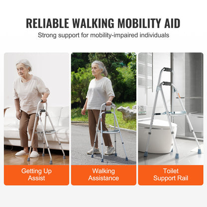 Folding Hemi Walker One Arm Mobility Walker for Senior & Adjustable Height V952-DBZXCL000000VUTKPV0