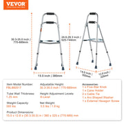 Folding Hemi Walker One Arm Mobility Walker for Senior & Adjustable Height V952-DBZXCL000000VUTKPV0