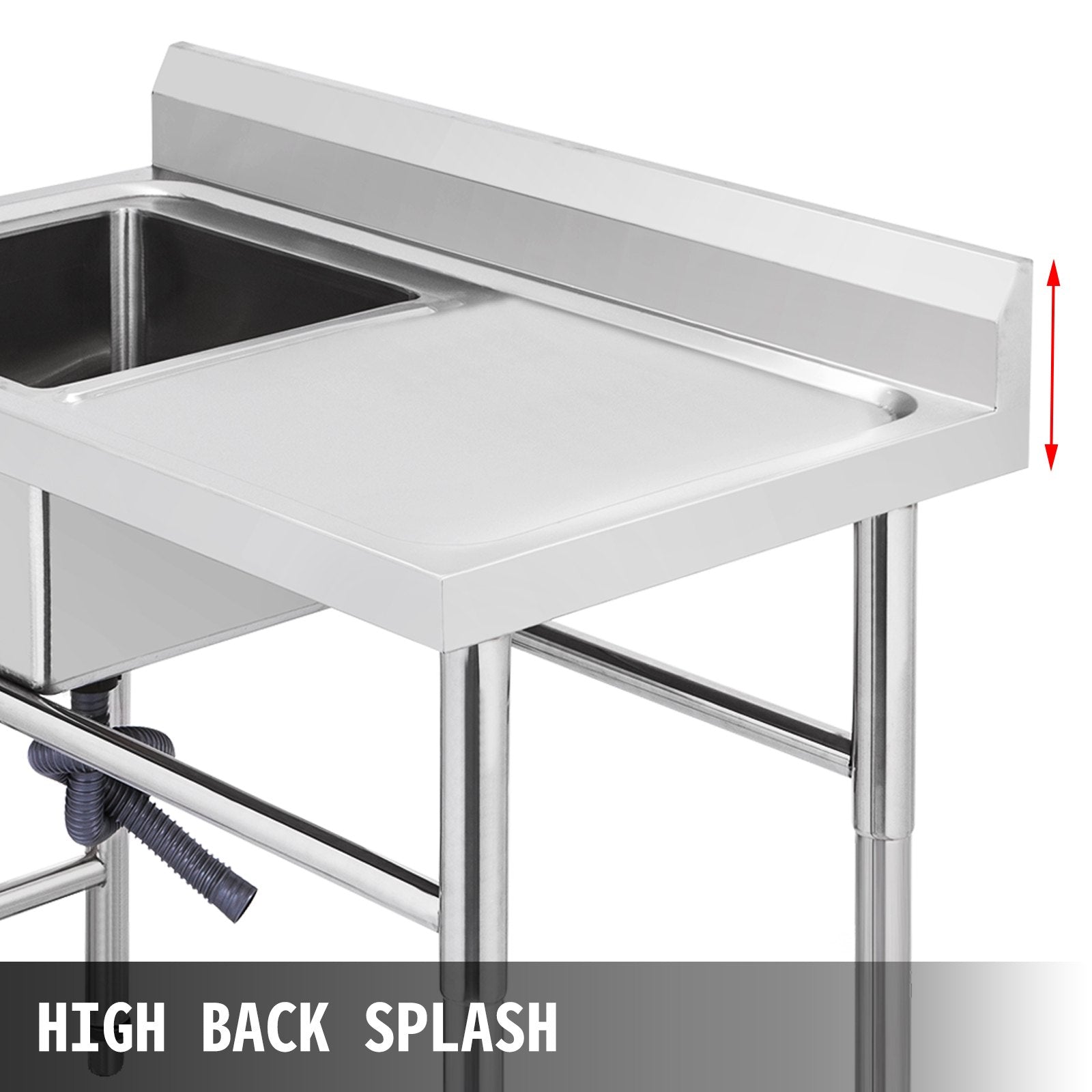 Handmade Sink Non-magnetic Stainless Steel Kitchen Sink Hand Made 1 Compartment 40.6 x 39.4 x 25.4 cm V952-DCBXGSCDYPT000001V0
