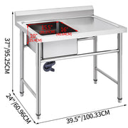 Handmade Sink Non-magnetic Stainless Steel Kitchen Sink Hand Made 1 Compartment 40.6 x 39.4 x 25.4 cm V952-DCBXGSCDYPT000001V0