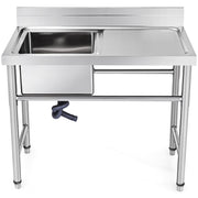 Handmade Sink Non-magnetic Stainless Steel Kitchen Sink Hand Made 1 Compartment 40.6 x 39.4 x 25.4 cm V952-DCBXGSCDYPT000001V0