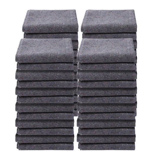 Moving Blankets, 72" x 54", 21 lbs/dz Weight, 24 Packs, Professional Recycled Cotton Packing Blanket, Large V952-DCBYT72X54INIXGUYV0