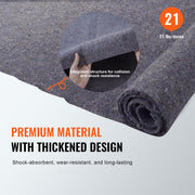 Moving Blankets, 1829 x 1372 mm, 12 kg/dz Weight, 12 Pack, Professional Recycled Cotton Packing Blanket, V952-DCBYT72X54INR64KOV0