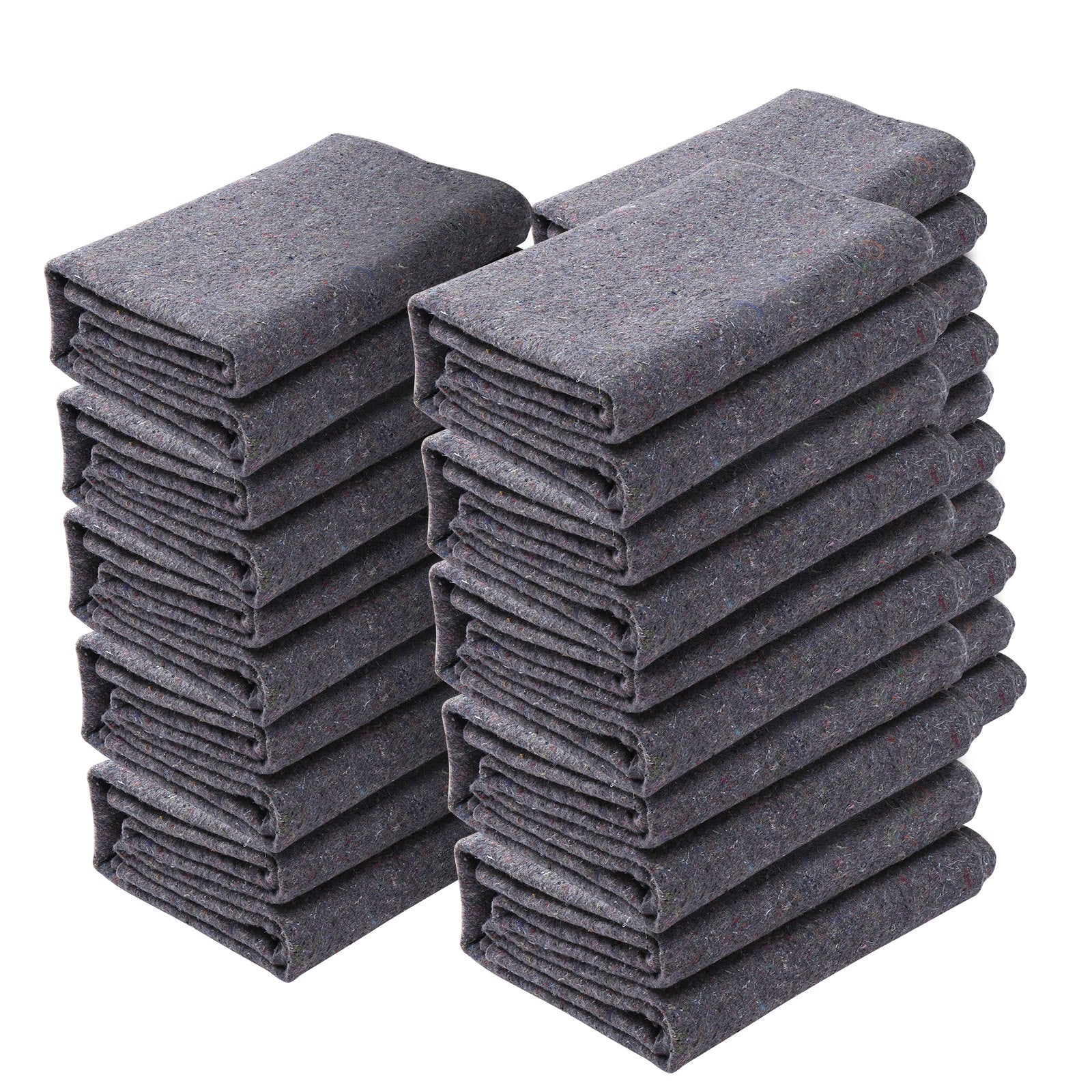 Moving Blankets, 1829 x 1372 mm, 12 kg/dz Weight, 12 Pack, Professional Recycled Cotton Packing Blanket, V952-DCBYT72X54INR64KOV0