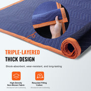 Moving Blankets, 2032 x 1829 mm, 29.5 kg/dz, 12 Packs, Professional Non-Woven & Recycled Cotton Packing V952-DCBYT80X72IN5J3EWV0