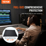 Sound Dampening Blanket, 2438 x 2032 mm Extra Large Studio Grommeted Soundproof Blanket with Grommets, Light V952-DCBYT96X80INMZ6ETV0
