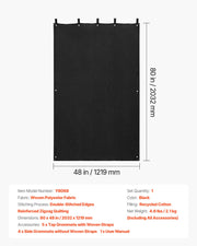 Sound Dampening Blankets, Soundproof Curtains with 2032 x 1219 mm, Soundproof Blanket with Grommets, Studio V952-DCBYTL96W48I9SVVT001V0