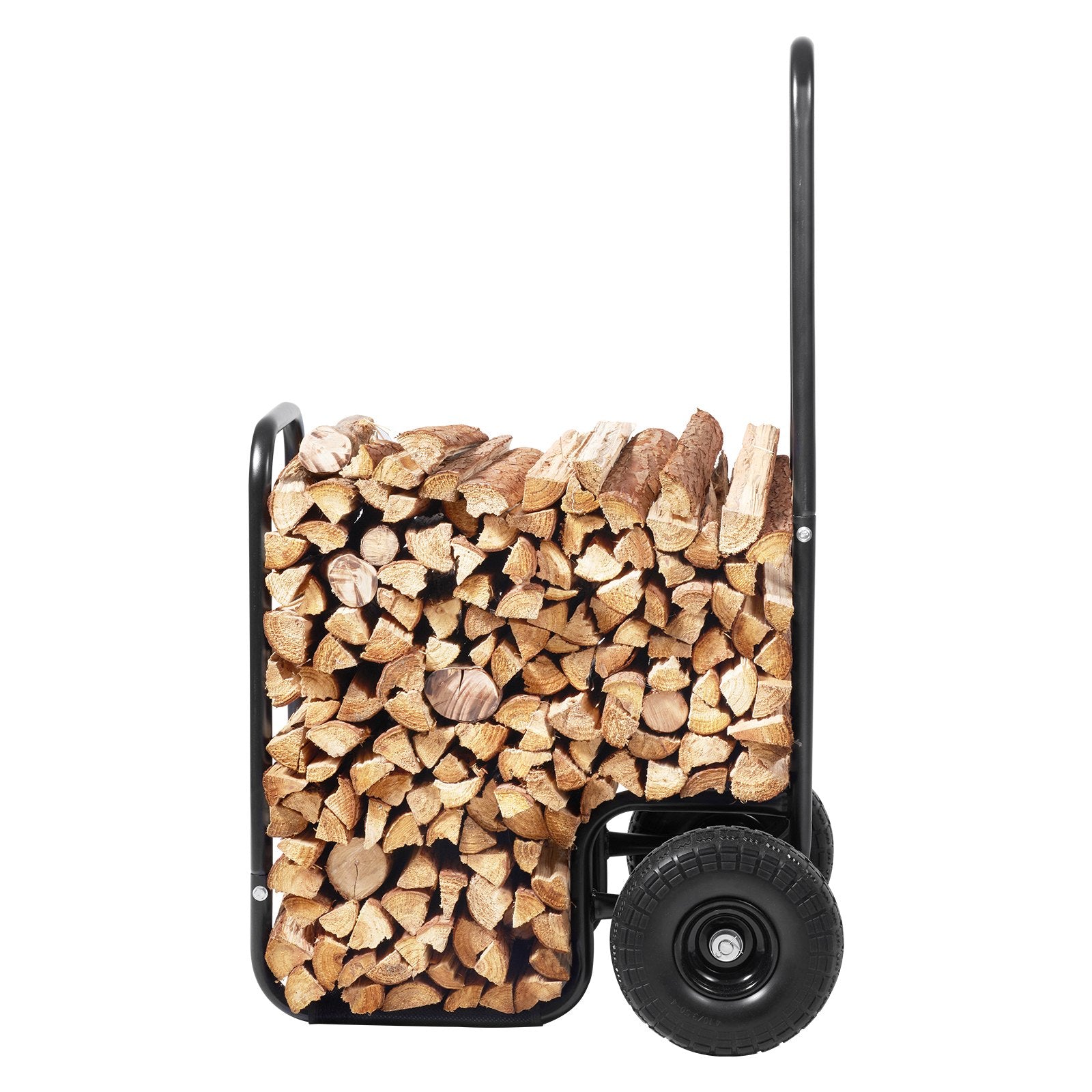 Firewood Log Cart Wood Mover Hauler 250 lbs Capacity on PU Wheels Dolly V952-DCCH43XH27XWHHAHJV0