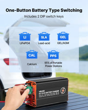 DC to DC Battery Charger, 520W, 40A Alternator Charger, Fast DC-DC Charging for Portable Power Stations, V952-DCDCDDY12V24PZD1S001V9