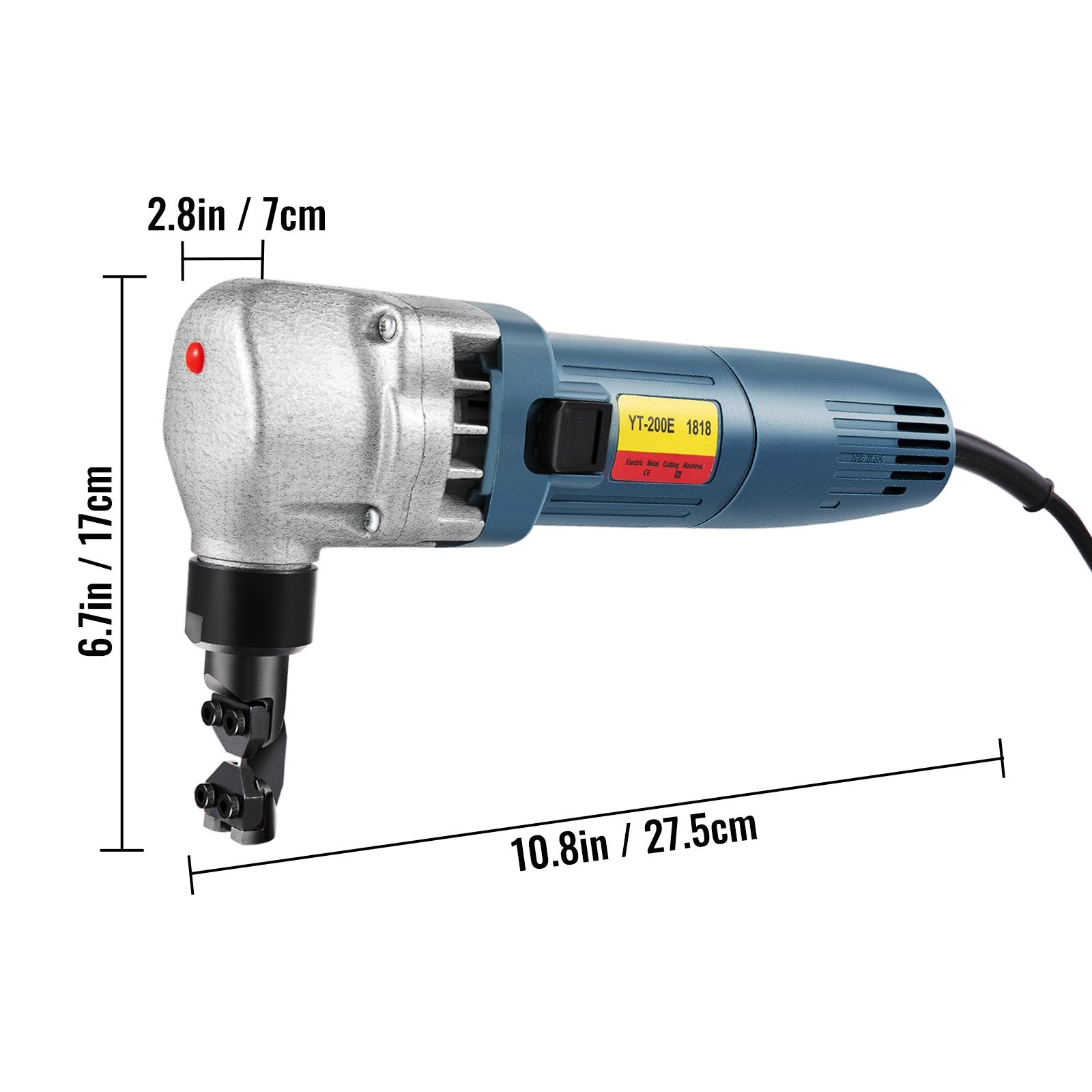 Electric Nibbler 1.8mm Heavy Duty Metal Sheet Cutter Stainless Steel 380W V952-DCJA1.8MM220VHMS1V3