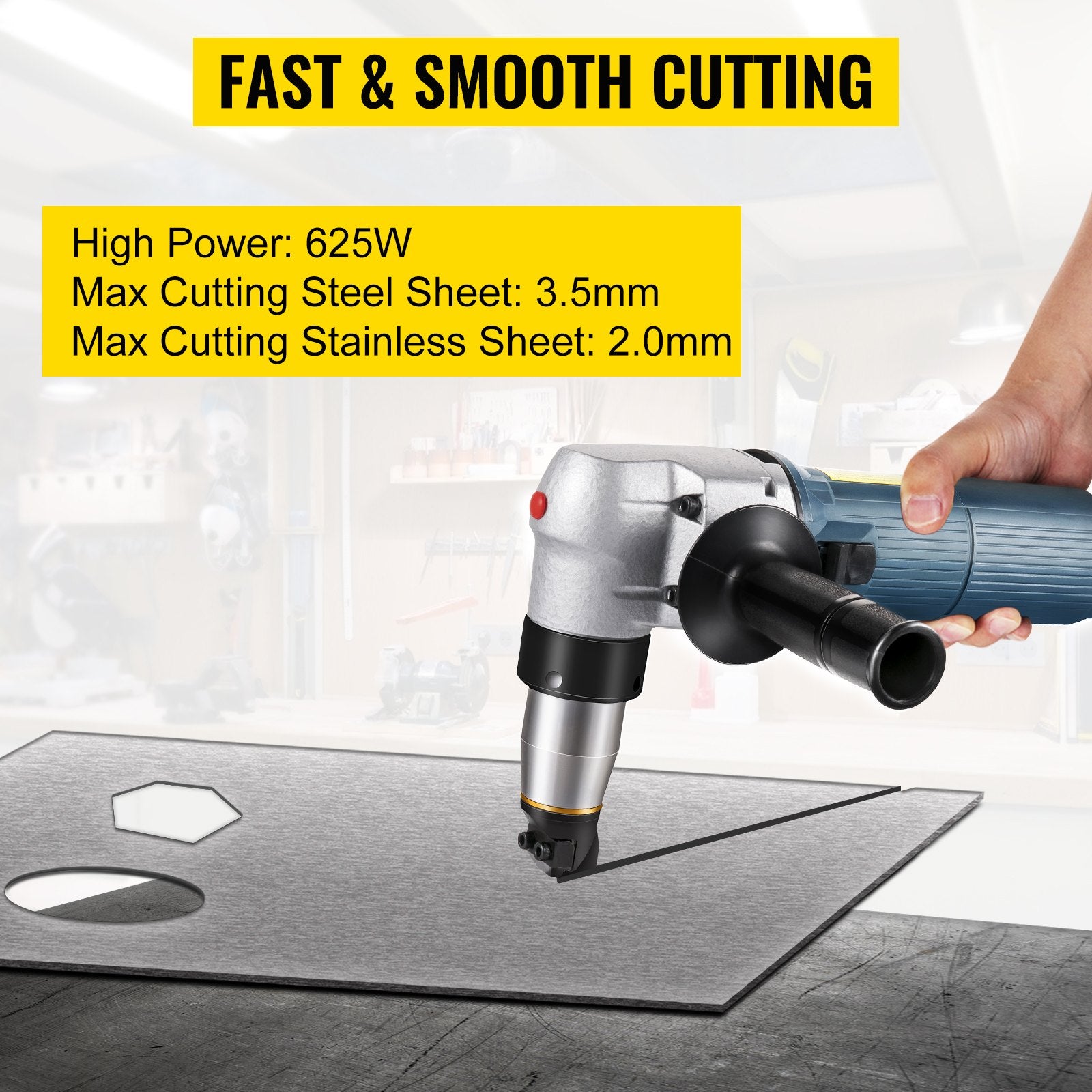 Electric Nibbler 4 mm Heavy Duty Metal Sheet Cutter Stainless Steel 625W V952-DCJA4.0MM220VPIEJV3