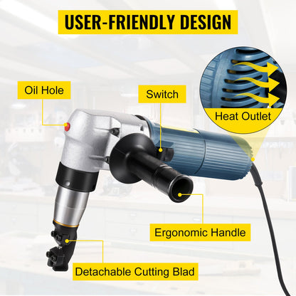 Electric Nibbler 4 mm Heavy Duty Metal Sheet Cutter Stainless Steel 625W V952-DCJA4.0MM220VPIEJV3