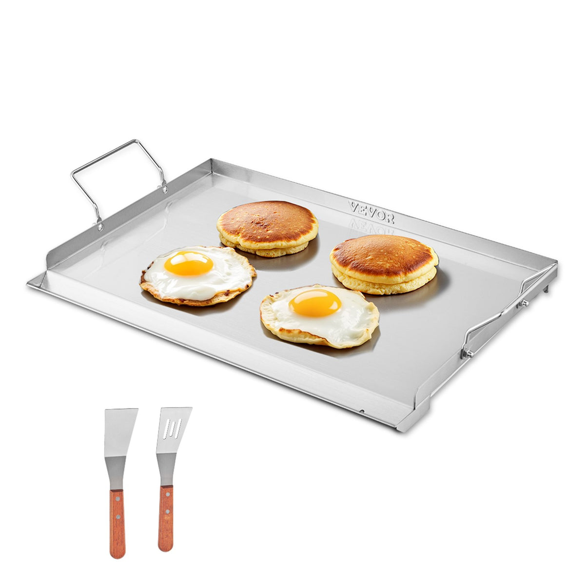 Stainless Steel Griddle, 23x16 inch Universal Flat Top Rectangular Plate, Gas Grill Griddle for BBQ Grill, V952-DCJPBXG2316IQ5MBZV0
