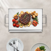 Stainless Steel Griddle, 23x16 inch Universal Flat Top Rectangular Plate, Gas Grill Griddle for BBQ Grill, V952-DCJPBXG2316IQ5MBZV0