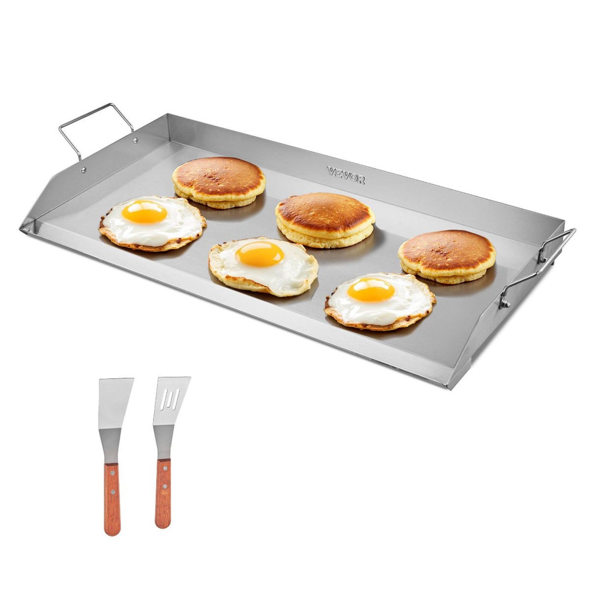 Stainless Steel Griddle, 32x16 inch Universal Flat Top Rectangular Plate, Gas Grill Griddle for BBQ Grill, V952-DCJPBXG3217INLUP8V0
