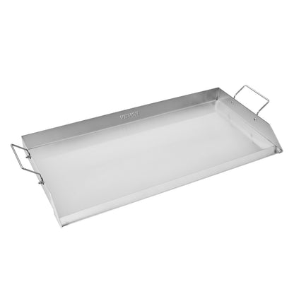 Stainless Steel Griddle, 32x16 inch Universal Flat Top Rectangular Plate, Gas Grill Griddle for BBQ Grill, V952-DCJPBXG3217INLUP8V0