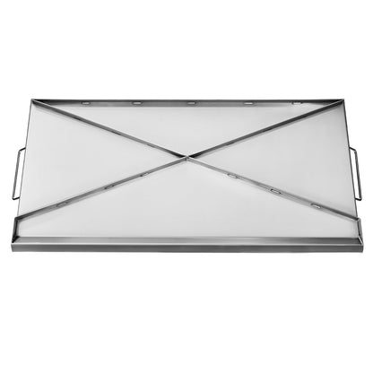 Stainless Steel Griddle, 32x16 inch Universal Flat Top Rectangular Plate, Gas Grill Griddle for BBQ Grill, V952-DCJPBXG3217INLUP8V0