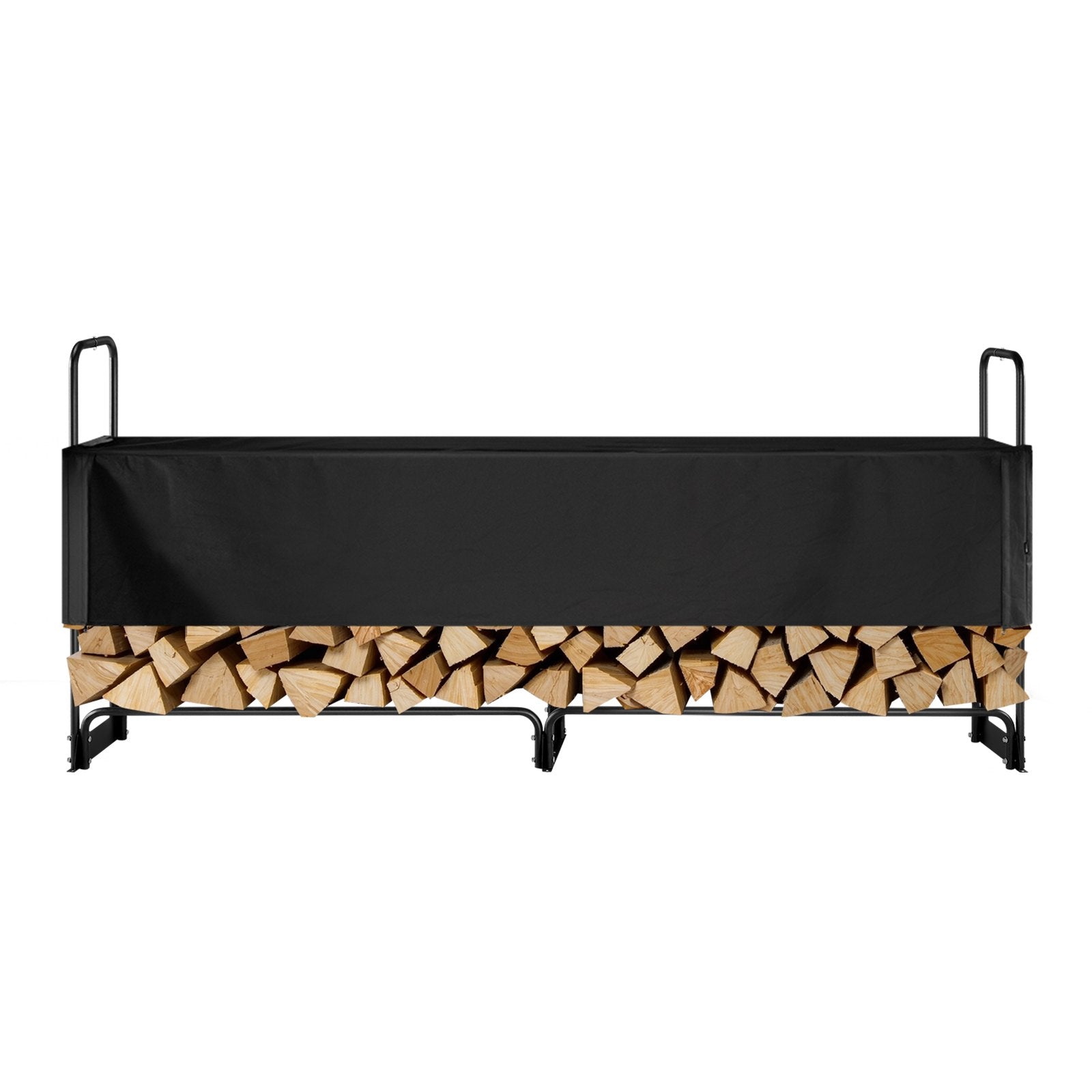 Firewood Rack with Waterproof Cover, 257 x 36 x 117 cm Outdoor Firewood Holder, 660lb Weight Capacity, 1/2 V952-DCJPSYGNJB102MUXJV0
