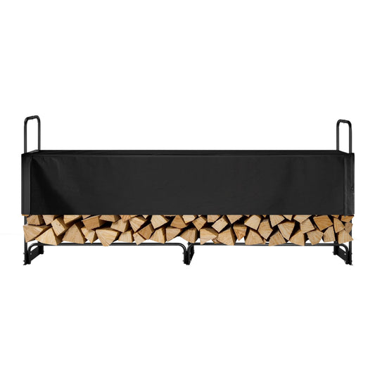 Firewood Rack with Waterproof Cover, 257 x 36 x 117 cm Outdoor Firewood Holder, 660lb Weight Capacity, 1/2 V952-DCJPSYGNJB102MUXJV0