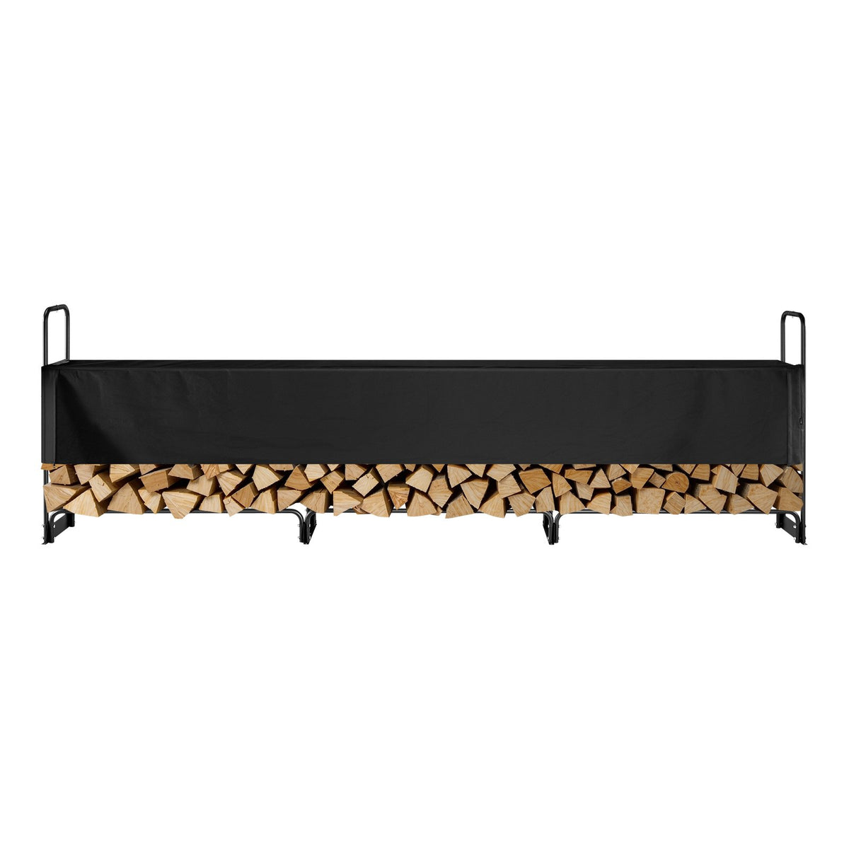 Firewood Rack with Waterproof Cover, 383 x 36 x 117 cm Outdoor Firewood Holder, 660lb Weight Capacity, 1/2 V952-DCJPSYGNJB152FGMBV0