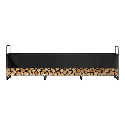 Firewood Rack with Waterproof Cover, 383 x 36 x 117 cm Outdoor Firewood Holder, 660lb Weight Capacity, 1/2 V952-DCJPSYGNJB152FGMBV0