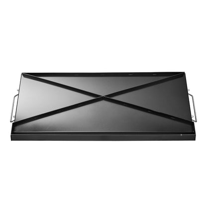 Carbon Steel Griddle, 32x14 inch Universal Flat Top Rectangular Plate, Gas Grill Griddle for BBQ Grill, V952-DCJPTG3214INVTJ16V0