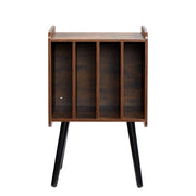 Record Player Stand, 2 Tiers Turntable Stand with 4 Cabinets, Holds up to 100 Albums, Wooden Vinyl Record V952-DCJZJDLK2CMZ4P6V1V0