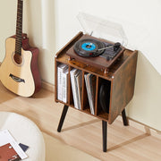 Record Player Stand, 2 Tiers Turntable Stand with 4 Cabinets, Holds up to 100 Albums, Wooden Vinyl Record V952-DCJZJDLK2CMZ4P6V1V0