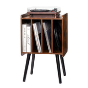 Record Player Stand, 2 Tiers Turntable Stand with 4 Cabinets, Holds up to 100 Albums, Wooden Vinyl Record V952-DCJZJDLK2CMZ4P6V1V0