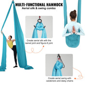 Aerial Silk & Yoga Swing, 10 m Length, Aerial Yoga Hammock Kit with 100gsm Nylon Fabric, Full Rigging V952-DCK10X28MQLSMTBOTV0
