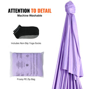 Aerial Yoga Hammock & Swing, 4 m Length, Yoga Starter Kit with 100gsm Nylon Fabric, Full Rigging Hardware and V952-DCK4X28MQZSCOPF54V0