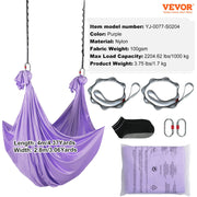 Aerial Yoga Hammock & Swing, 4 m Length, Yoga Starter Kit with 100gsm Nylon Fabric, Full Rigging Hardware and V952-DCK4X28MQZSCOPF54V0