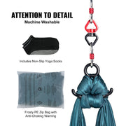 Aerial Silk & Yoga Swing, 8 m Length, Aerial Yoga Hammock Kit with 100gsm Nylon Fabric, Full Rigging Hardware V952-DCK822X28MML05J02V0