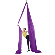 Aerial Silk & Yoga Swing, 8 m Length, Aerial Yoga Hammock Kit with 100gsm Nylon Fabric, Full Rigging Hardware V952-DCK822X28MSZR9A6KV0