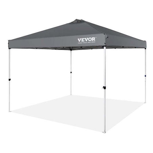 Pop Up Canopy Tent, 10 x 10 ft, 250 D PU Silver Coated Tarp, with Portable Roller Bag and 4 Sandbags, V952-DCSTPS10X10FTASXAV0