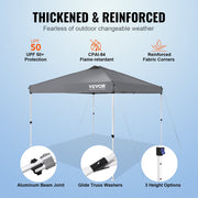 Pop Up Canopy Tent, 10 x 10 ft, 250 D PU Silver Coated Tarp, with Portable Roller Bag and 4 Sandbags, V952-DCSTPS10X10FTASXAV0