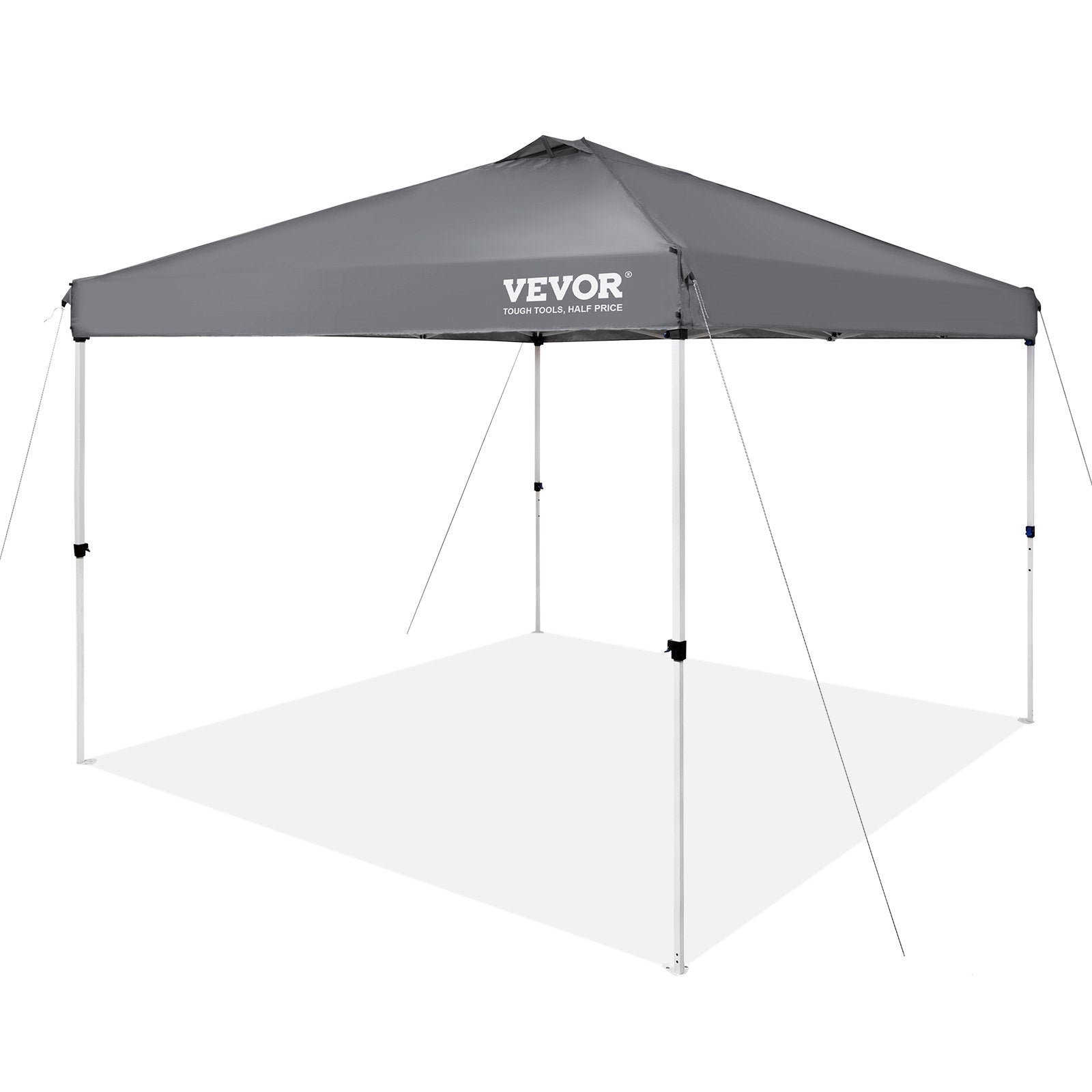 Pop Up Canopy Tent, 10 x 10 ft, 250 D PU Silver Coated Tarp, with Portable Roller Bag and 4 Sandbags, V952-DCSTPS10X10FTASXAV0