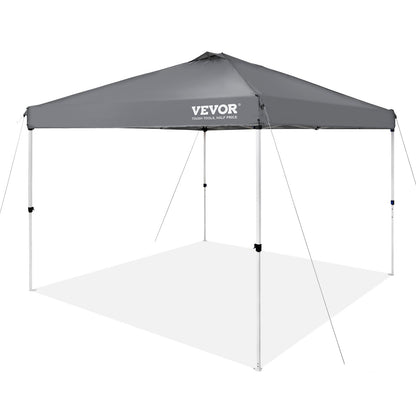 Pop Up Canopy Tent, 10 x 10 ft, 250 D PU Silver Coated Tarp, with Portable Roller Bag and 4 Sandbags, V952-DCSTPS10X10FTASXAV0