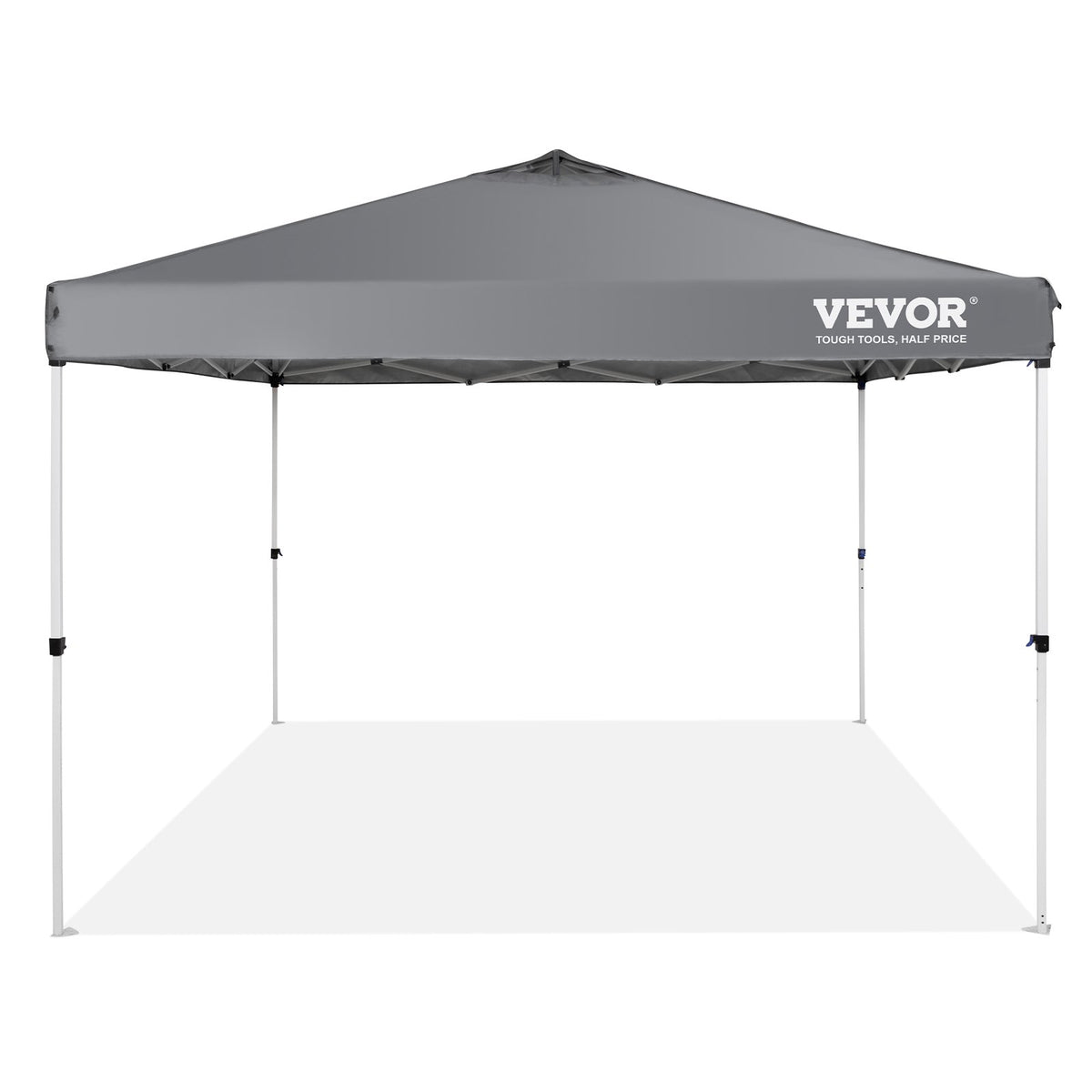 Pop Up Canopy Tent, 10 x 10 ft, 250 D PU Silver Coated Tarp, with Portable Roller Bag and 4 Sandbags, V952-DCSTPS10X10FTASXAV0