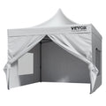Pop Up Canopy Tent Outdoor Gazebo Tent 10x10FT with Sidewalls & Bag White V952-DCSYPBS1010FTGMH8V0