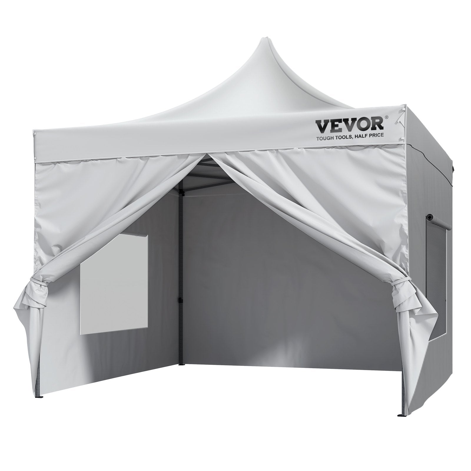 Pop Up Canopy Tent Outdoor Gazebo Tent 10x10FT with Sidewalls & Bag White V952-DCSYPBS1010FTGMH8V0