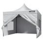 Pop Up Canopy Tent Outdoor Gazebo Tent 10x10FT with Sidewalls & Bag White V952-DCSYPBS1010FTGMH8V0