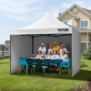Pop Up Canopy Tent Outdoor Gazebo Tent 10x10FT with Sidewalls & Bag White V952-DCSYPBS1010FTGMH8V0