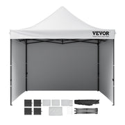 Pop Up Canopy Tent Outdoor Gazebo Tent 10x10FT with Sidewalls & Bag White V952-DCSYPBS1010FTGMH8V0