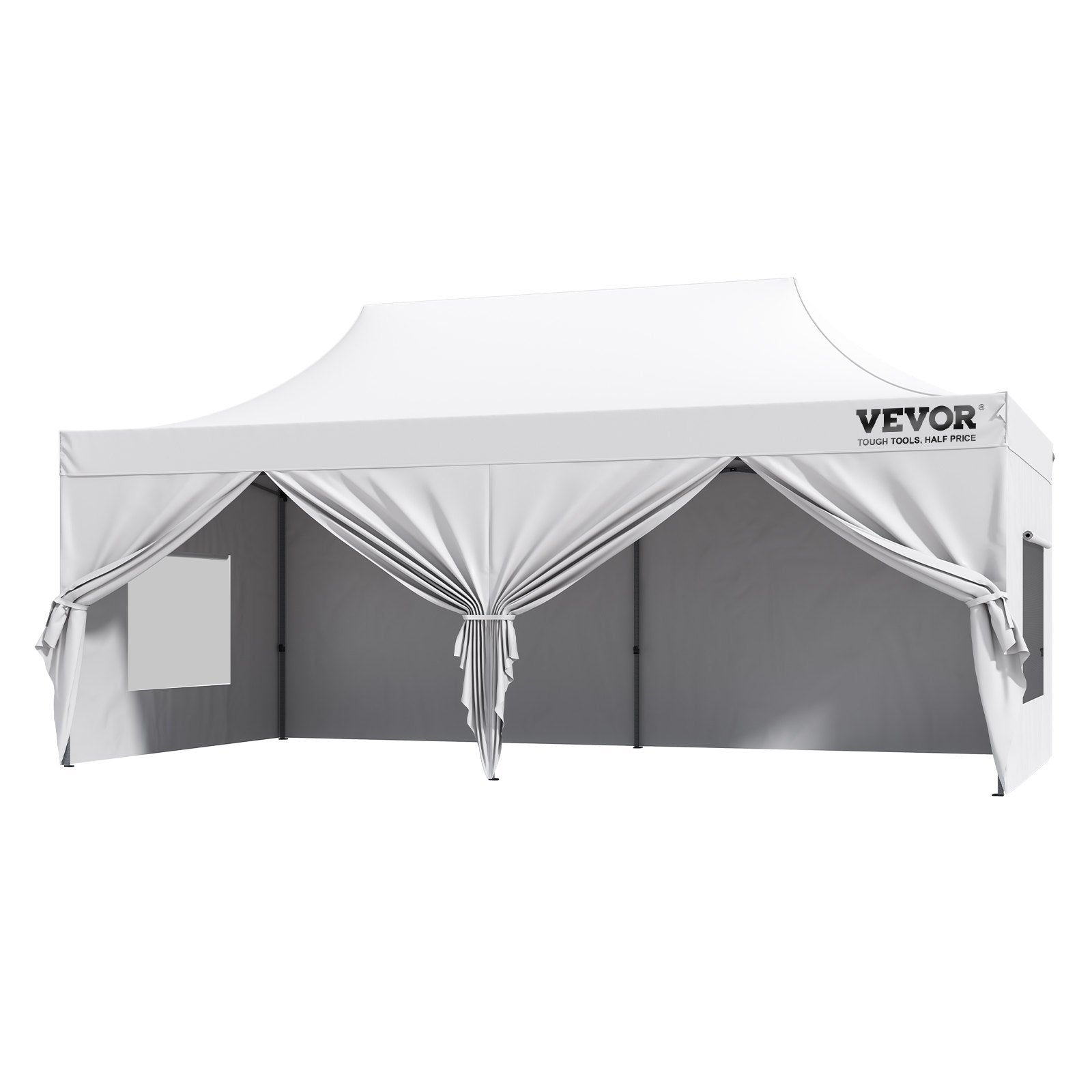 Pop Up Canopy Tent Outdoor Gazebo Tent 10x20FT with Sidewalls & Bag White V952-DCSYPBS1020FTSS9LV0