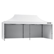 Pop Up Canopy Tent Outdoor Gazebo Tent 10x20FT with Sidewalls & Bag White V952-DCSYPBS1020FTSS9LV0