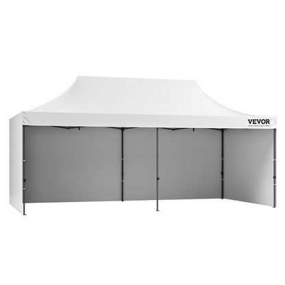 Pop Up Canopy Tent Outdoor Gazebo Tent 10x20FT with Sidewalls & Bag White V952-DCSYPBS1020FTSS9LV0