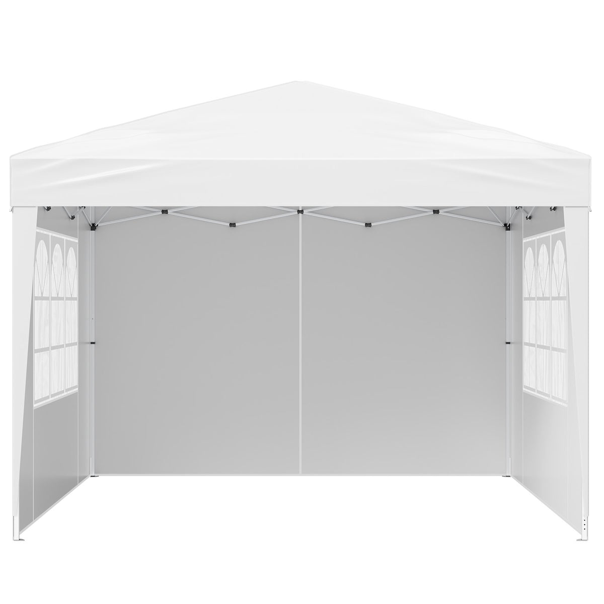 Pop Up Canopy, 2.95 x 2.95 m Instant Canopy Portable Gazebo with 3 Sidewalls & 2 Ventilated Windows, Height V952-DCSYPPBK1010EPGQXV0
