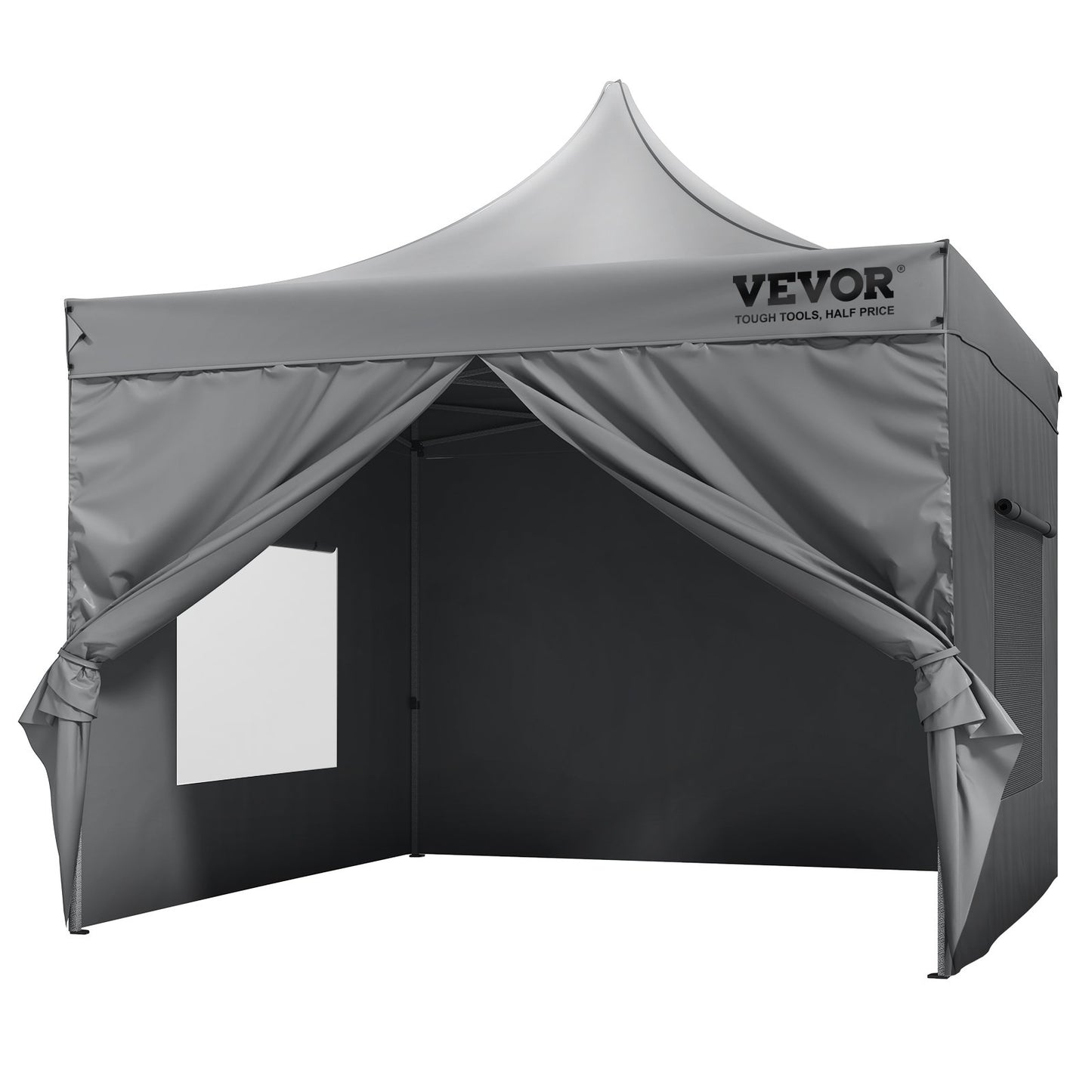 304.8 x 304.8 cm Pop up Canopy with Removable Sidewalls, Instant Canopies Portable Gazebo & Wheeled Bag, UV V952-DCSYPSH1010FTAFO2V0