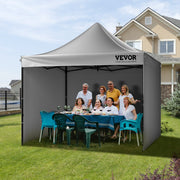 304.8 x 304.8 cm Pop up Canopy with Removable Sidewalls, Instant Canopies Portable Gazebo & Wheeled Bag, UV V952-DCSYPSH1010FTAFO2V0